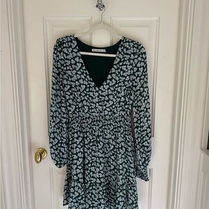 Abercrombie & Fitch Teal Dress with White Floral Print